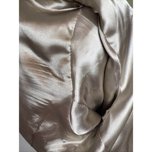 Wilsons Leather Blazer Jacket Brown Retro Piping Whipstitch Structured S Vintage - Picture 15 of 16